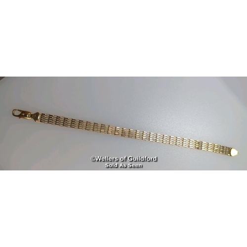 372 - 9ct gold hallmarked flexible link bracelet, length 18.5cm, gross weight 6.43g