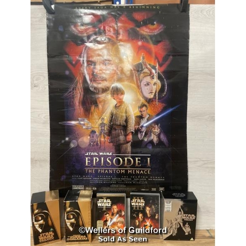 433 - Star Wars DVD's and VHS includiing 1997 Special Edition French edition VHS, original trilogy DVD box... 