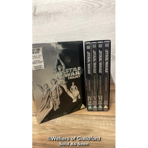 433 - Star Wars DVD's and VHS includiing 1997 Special Edition French edition VHS, original trilogy DVD box... 