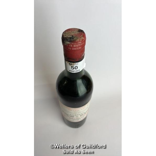 50 - 1962 Grand Vint Chateau Lynch Bages Grand Cru Classe Pauillac Medoc, 75cl / Please see images for fi... 