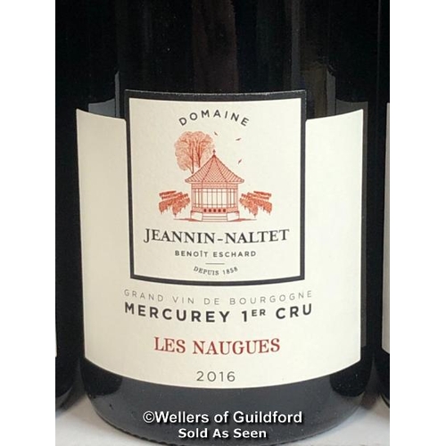 504 - SIX BOTTLES OF 2016 MERCUREY 1ER CRU LES NAUGUES, DOMAINE JEANNIN-NALTET, BURGUNDY, RED, 75CL, 13% V... 