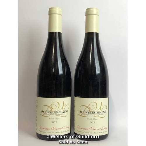 517 - TWO BOTTLES OF 2015 SAVIGNY-LES-BEAUNE, DOMAINE VINCENT LEDY, BURGUNDY, RED, 75CL, 13.5% VOL / 10% B... 