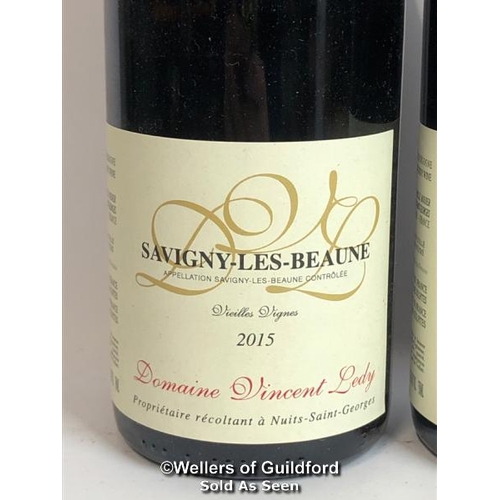 517 - TWO BOTTLES OF 2015 SAVIGNY-LES-BEAUNE, DOMAINE VINCENT LEDY, BURGUNDY, RED, 75CL, 13.5% VOL / 10% B... 