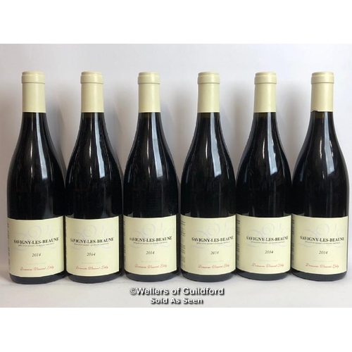 527 - SIX BOTTLES OF 2014 SAVIGNY-LES-BEAUNE, DOMAINE VINCENT LEDY, BURGUNDY, RED, 75CL, 12.5% VOL / 10% B... 