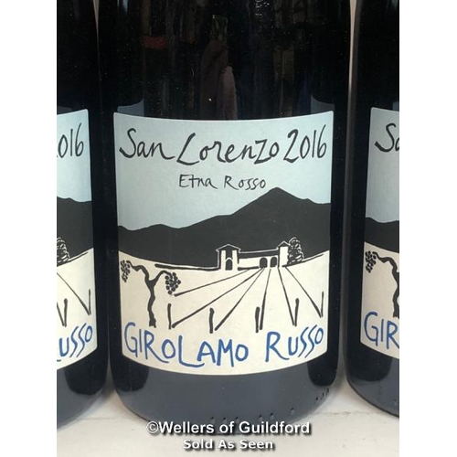 541 - SIX BOTTLES OF 2016 SAN LORENZO ETNA ROSSO, GIROLAMO RUSSO, SICILY, RED, 75CL, 14.5% VOL / 10% BP / ... 