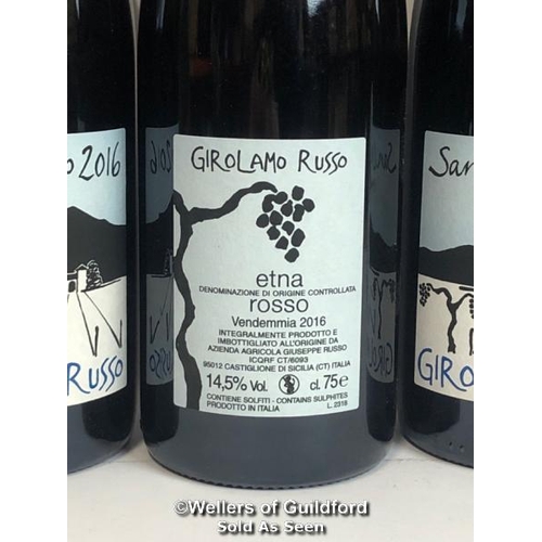 541 - SIX BOTTLES OF 2016 SAN LORENZO ETNA ROSSO, GIROLAMO RUSSO, SICILY, RED, 75CL, 14.5% VOL / 10% BP / ... 