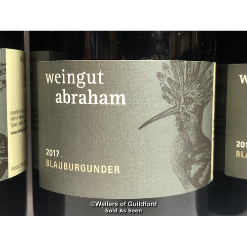 552 - FIVE BOTTLES OF 2017 BLAUBURGUNDER RED, WEINGUT ABRAHAM, ALTO ADIGE, 75CL, 14% VOL / 10% BP / THIS L... 