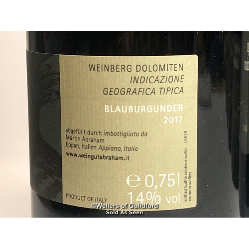 553 - SIX BOTTLES OF 2017 BLAUBURGUNDER RED, WEINGUT ABRAHAM, ALTO ADIGE, 75CL, 14% VOL / 10% BP / THIS LO... 