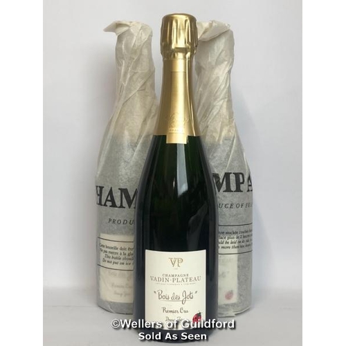 598 - THREE BOTTLES OF 2013 BOIS DES JOTS 1ER CRU CHAMPAGNE, VADIN-PLATEAU, 75CL, 12% VOL / 10% BP / THIS ... 