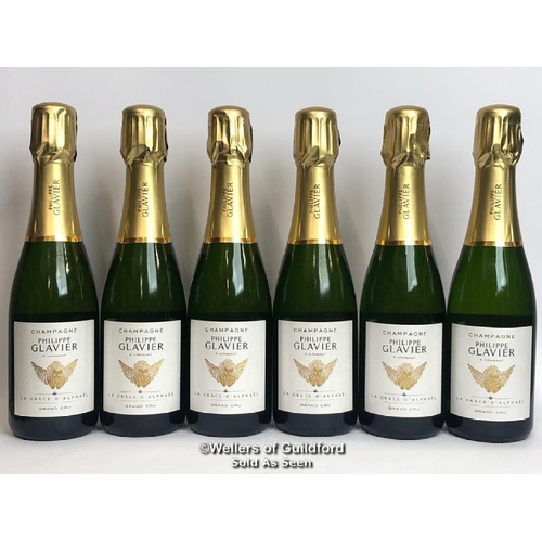 599 - SIX BOTTLES OF LA GRACE D'ALPHAEL GRAND CRU EXTRA BRUT CHAMPAGNE, PHILIPPE GLAVIER, 37.5CL, 12% VOL ... 