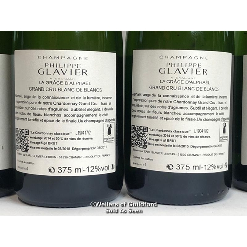 599 - SIX BOTTLES OF LA GRACE D'ALPHAEL GRAND CRU EXTRA BRUT CHAMPAGNE, PHILIPPE GLAVIER, 37.5CL, 12% VOL ... 