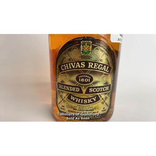 62 - Chivas Regal Blended Scotch Whisky, Aged 12 years, 1L, 86 Proof / Please see images for fill level a... 