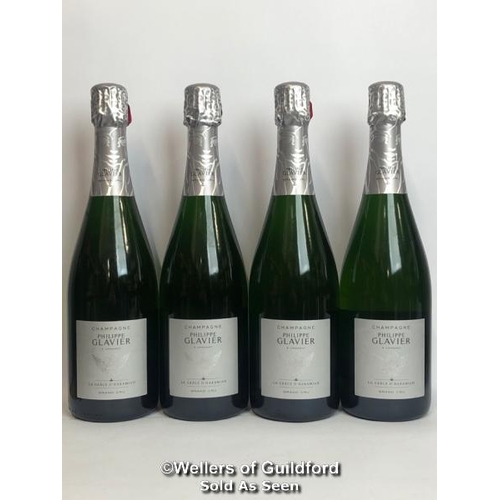 625 - FOUR BOTTLES OF LA GRACE D'HAKAMIAH GRAND CRU CHAMPAGNE, PHILIPPE GLAVIER, 75CL, 12 % VOL / 10% BP /... 