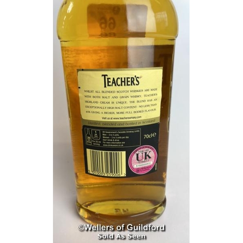 66 - Teachers Highland Cream Scotch Whisky, 70cl, 43% vol / Please see images for fill level and general ... 