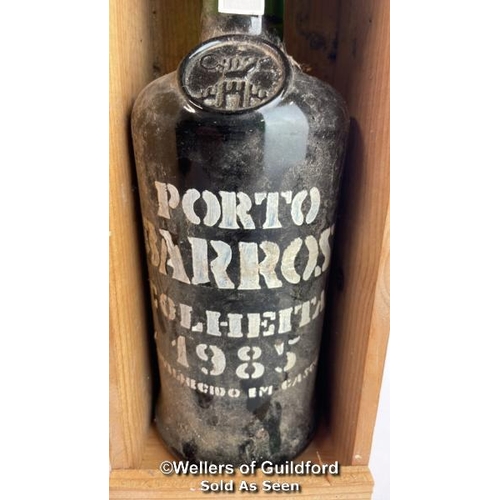 74 - Porto Barros Colheita 1985 Port, With wooden case BARROS COLHEITA 1985 PORT, WITH WOODEN CASE / Plea... 