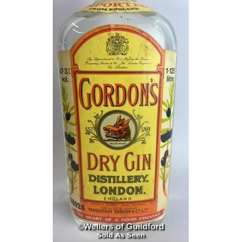 76 - Gordon's Dry Gin, Vintage bottling, 1.25lL, 47.3%, Still sealed but has previously leaked / Please s... 