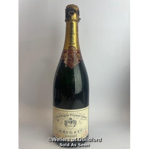 77 - Seven bottles of 1952 Krug & Co Reims Champagne Private Cuvee, Extra Sec, 3.042.212, With original p... 