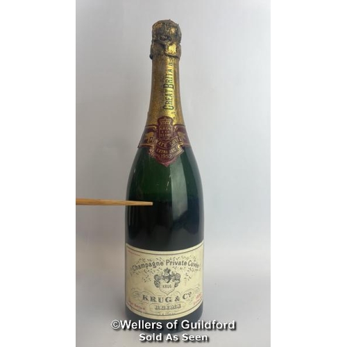 77 - Seven bottles of 1952 Krug & Co Reims Champagne Private Cuvee, Extra Sec, 3.042.212, With original p... 