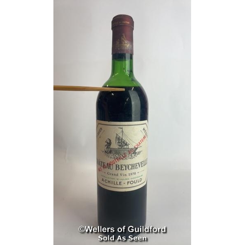 91 - Eight bottles of 1970 Chateau Beychevelle, Mis En Boutille Au Chateau, 75cl, In original wooden crat... 