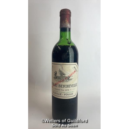 91 - Eight bottles of 1970 Chateau Beychevelle, Mis En Boutille Au Chateau, 75cl, In original wooden crat... 