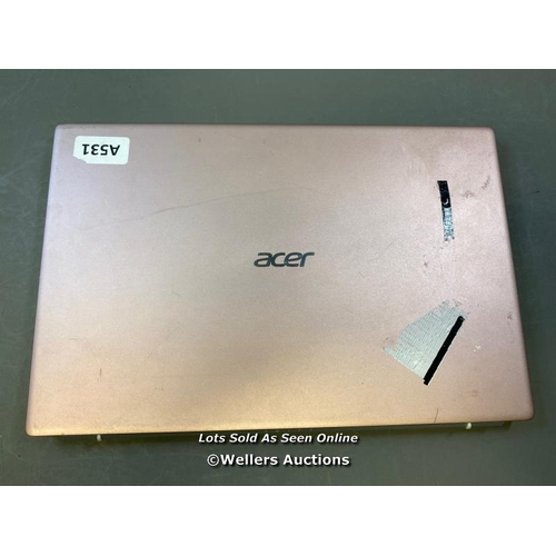 9507 - ACER SWIFT 1 / 4GB RAM / 128GB HD / INTEL PENTIUM SILVER N6000 @ 1.10GHZ / SN: NXA9UEK00310804BBA2N0... 