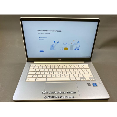 9512 - HP CHROMEBOOK / MODEL 14A-NA0509SA / SN: 5CD2429L6L / RESTORED TO FACTORY DEFAULTS