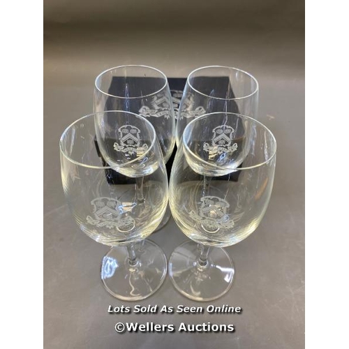 9613 - X4 VINUM EXHILARAT ANIMUM WINE GLASSES