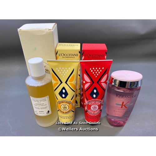 9618 - X1 SANTA MARIA NOVELLA TONER, X1 L'OCCITANE VANILLA HAND CREAM, X1 L'OCCITANE HIBISCUS HAND CREAM AN... 