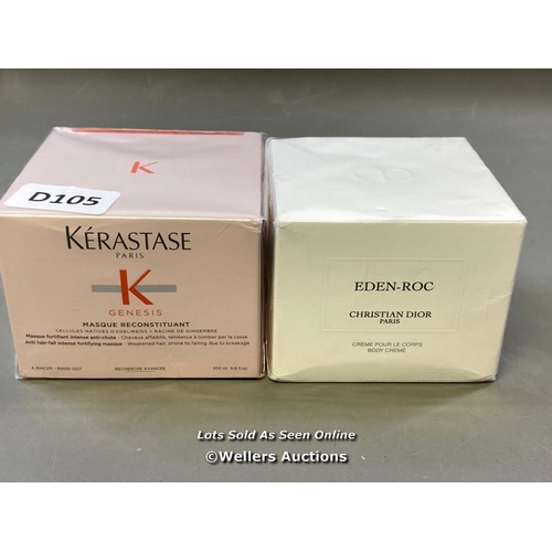 9619 - X1 NEW CHRISTIAN DIOR EDEN-ROC BODY CREAM 150ML AND X1 NEW KERASTASE ANTI HAIR-FALL INTENSE FORTIFYI... 