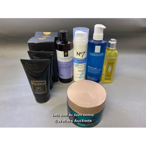 9624 - X2 KARAAMA BODY LOTION, X1 CHAMPNEYS BODY CLEANSER, X1 N7 HOT CLOTH CLEANSER, X1 LA ROCHE-POSAY EFFA... 