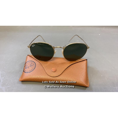 9654 - RAY-BAN RB3447 ROUND METAL SUNGLASSES INCL. CASE