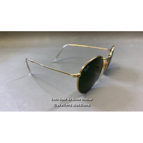 9654 - RAY-BAN RB3447 ROUND METAL SUNGLASSES INCL. CASE