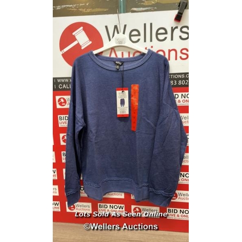 2989 - LADIES NEW BLUE BUFFALO SWEATSHIRT / SIZE M / D15