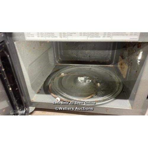 2189 - PANASONIC GRILL MICROWAVE (NN-GD37HSBPQ) / POWERS UP / HEAVY SIGNS OF USE / D13