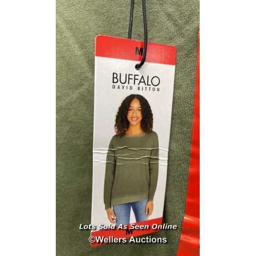 2992 - LADIES NEW GREEN BUFFALO SWEATSHIRT / SIZE M / D14