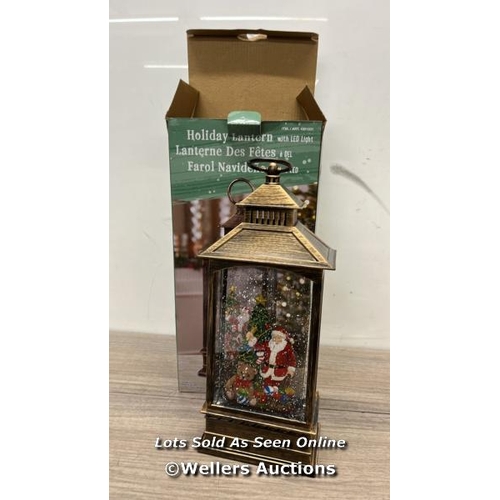 2061 - 13 INCH (35CM) CHRISTMAS SCENE LANTERN WITH LED LIGHTS / UNTESTED, MINIMAL SIGNS OF USE / D13