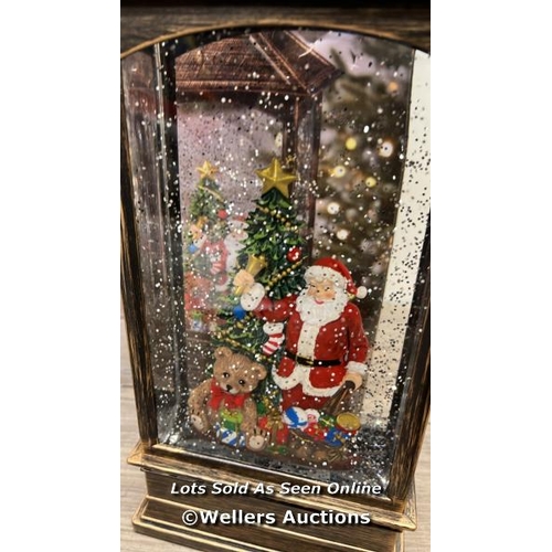 2061 - 13 INCH (35CM) CHRISTMAS SCENE LANTERN WITH LED LIGHTS / UNTESTED, MINIMAL SIGNS OF USE / D13