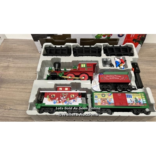 2067 - DISNEY MICKEY MOUSE 37 PIECE TRAIN SET WITH LIGHTS & SOUNDS / MINIMAL SIGNS OF USE, UNTESTED / D6