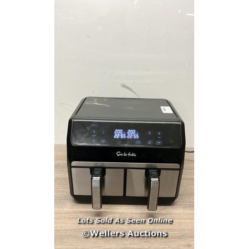 2076 - SUR LA TABLE AIR FRYER WITH X2 3.8L DRAWERS / POWERS UP NOT FULLLY TESTED, SIGNS OF USE / D14