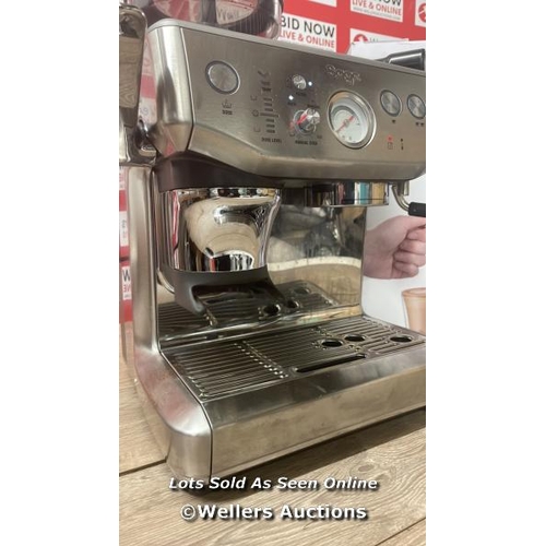 2078 - SAGE BARISTA EXPRESS IMPRESS SES876BSS4GUK1 ESPRESSO COFFEE MACHINE / POWERS UP NOT FULLLY TESTED, S... 