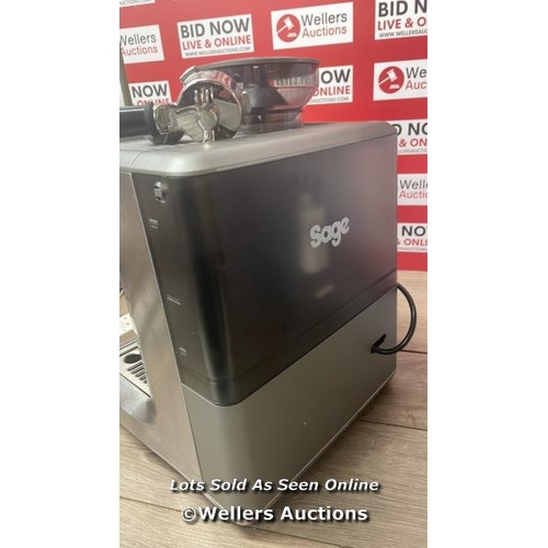 2078 - SAGE BARISTA EXPRESS IMPRESS SES876BSS4GUK1 ESPRESSO COFFEE MACHINE / POWERS UP NOT FULLLY TESTED, S... 