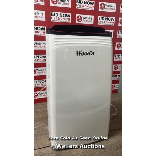 2095 - WOODS MDK26 25L DEHUMIDIFIER / POWERS UP NOT FULLLY TESTED, SIGNS OF USE / P6