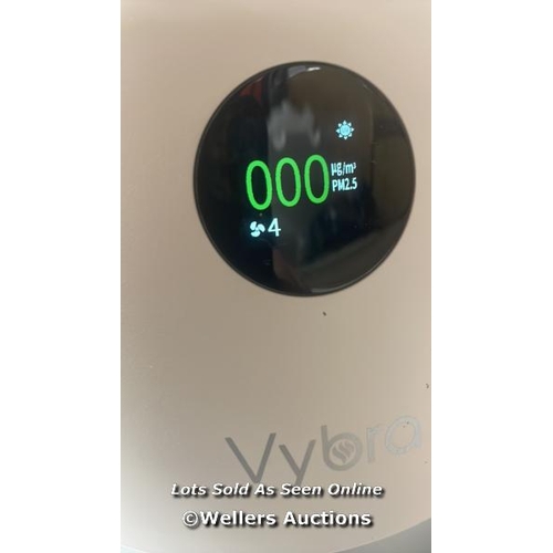 2098 - VYBRA ARCH 3 IN 1 PTC HEATER, BLADELESS COOLING FAN & UV AIR PURIFER, WHITE VSA001 / POWERS UP AND A... 