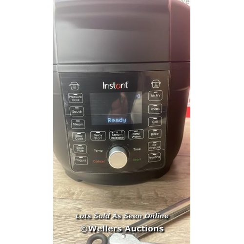 2145 - INSTANT POT GOURMET CRISP ULTIMATE 13-IN-1 PRESSURE COOKER & AIR FRYER / 6.2L / POWERS UP, NOT FULLY... 