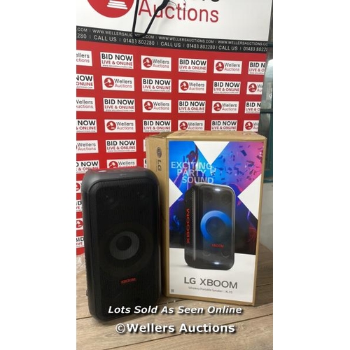 2154 - LG XL5S  XBOOM WIRELESS SPEAKER / POWERS UP, MINIMAL IF ANY SIGNS OF USE, NOT FULLY TESTED, CONNECTS... 