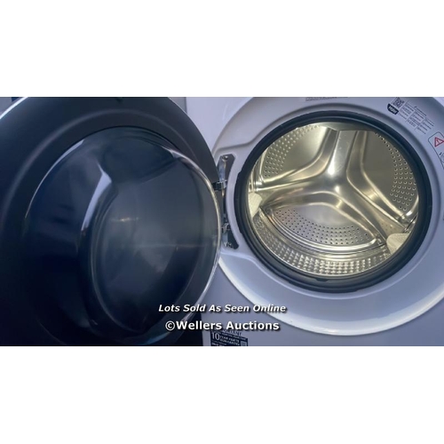 2206 - HAIER 10KG WASHING MACHINE HW100-B14979 WITH STEAM, POWERS UP, MINIMAL SIGNS OF USE