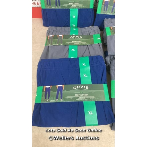 2536 - X12 PAIRS OF GENTS NEW ORVIS JOGGERS WITH 4 WAY STRETCH / MOSTLY: XL / C7