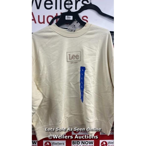 2984 - LADIES NEW LEE LOGO CREW NECK JUMPER / L / WASHABLE MARK ON NECK