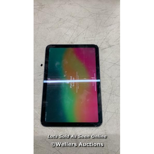 3444 - APPLE IPAD MINI 8.3'' (2021) 6TH GEN / A2567 / 64GB / SERIAL: HCQ9YYQ5F6 - SCREEN DAMAGED / I-CLOUD ... 