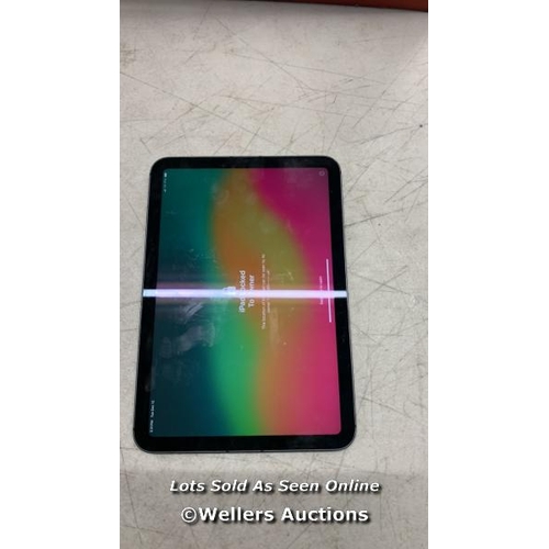 3446 - APPLE IPAD MINI 8.3'' (2021) 6TH GEN / A2568 / 64GB / SERIAL: Y779CD4YJG / I-CLOUD (ACTIVATION) LOCK... 